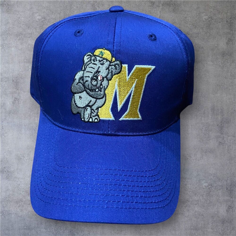 MiLB Modesto A's Retro Blue Yellow Snapback Hat NWT Baseball Men's One Size